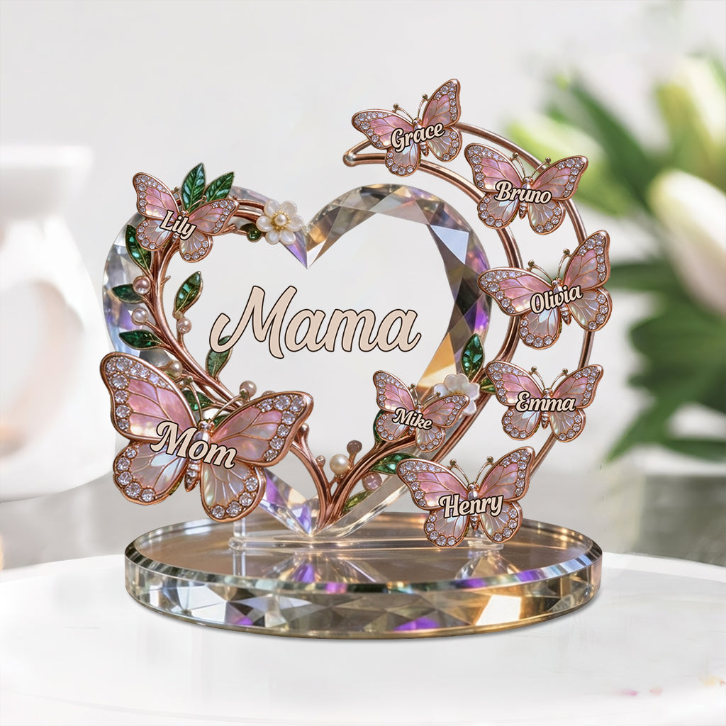 Meilleure Maman Nana Mère - Plaque Acrylique Personnalisée en Forme