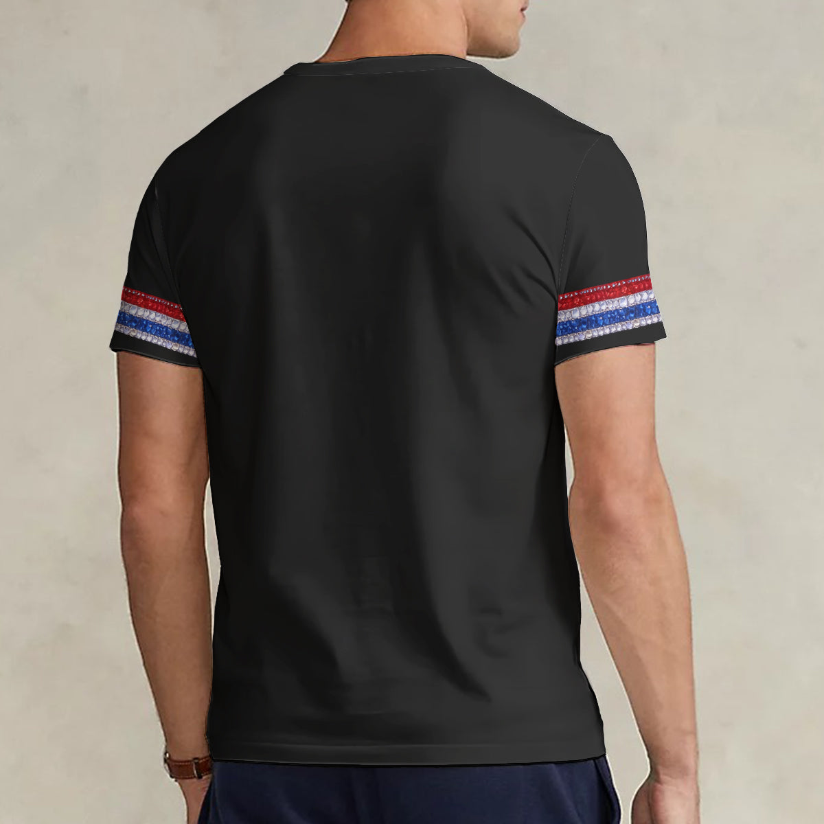 T-shirt V-Neck Personnalisé - Photo Personnalisée Imprimée Intégralement