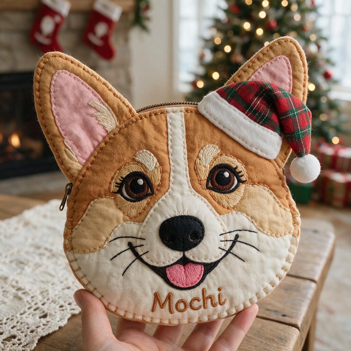 Pet Mom Pouch, Travel Pouch - Personalized Dog Plush Pouch