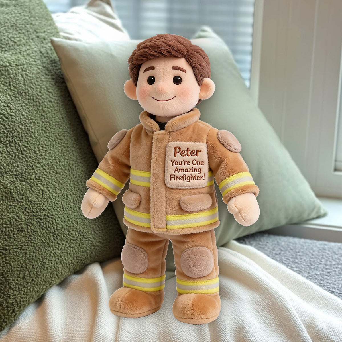 You Are One Amazing Firefighter - Personalized Firefighter Premium Faux Fur Pillow