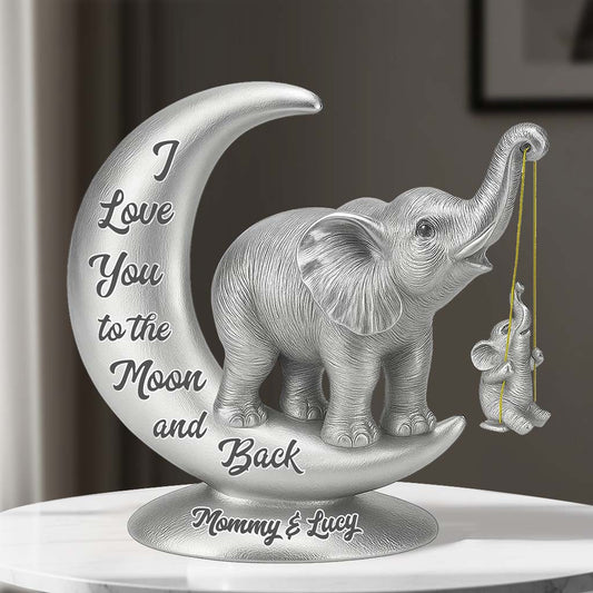 Grand-mère maman éléphant - Plaque acrylique personnalisée pour fille