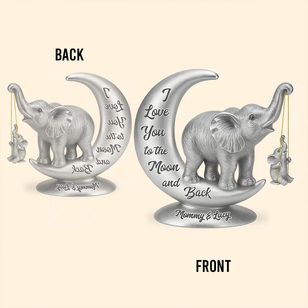 Grand-mère maman éléphant - Plaque acrylique personnalisée pour fille