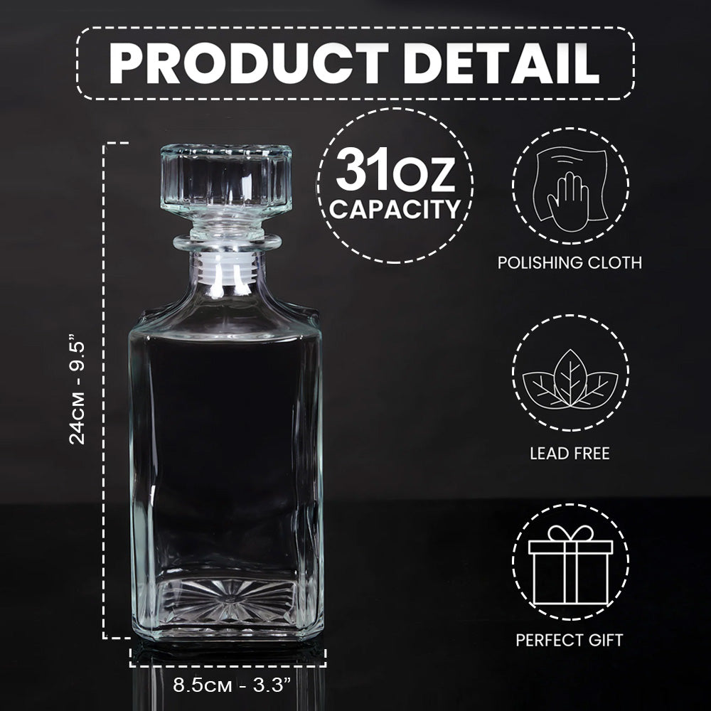 Servir et protéger - Coffret carafe à whisky personnalisée pour policier