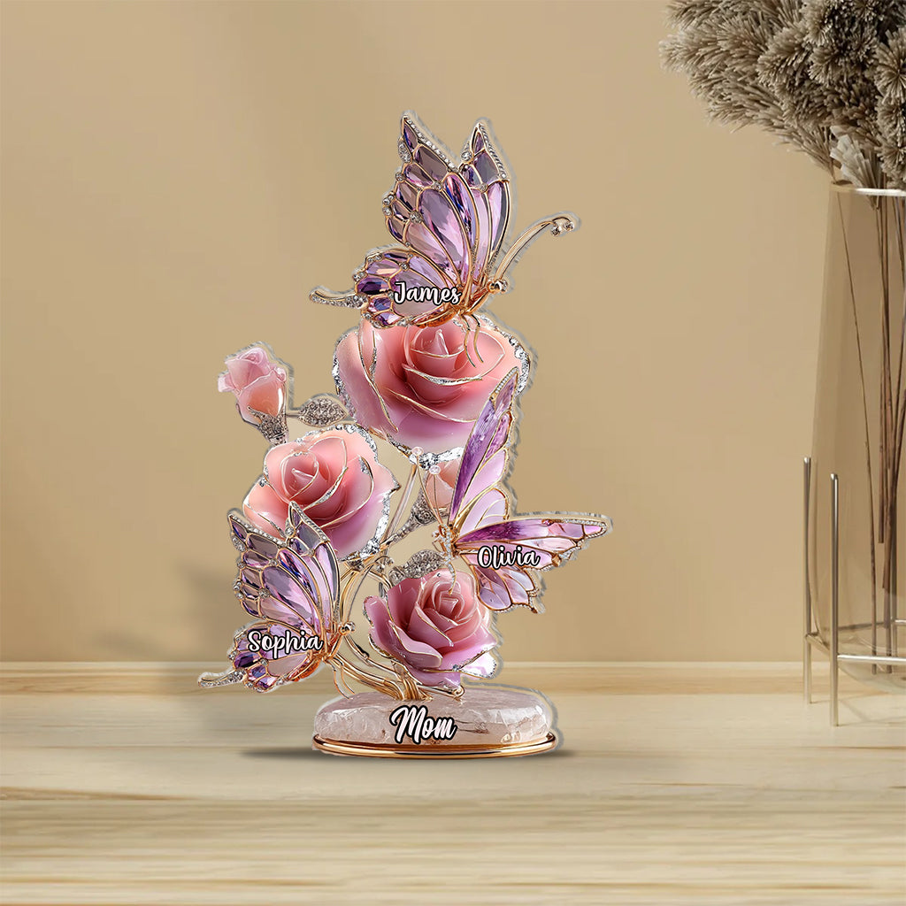 We Love You - Personalized Mother Custom Shaped Acrylic Plaque