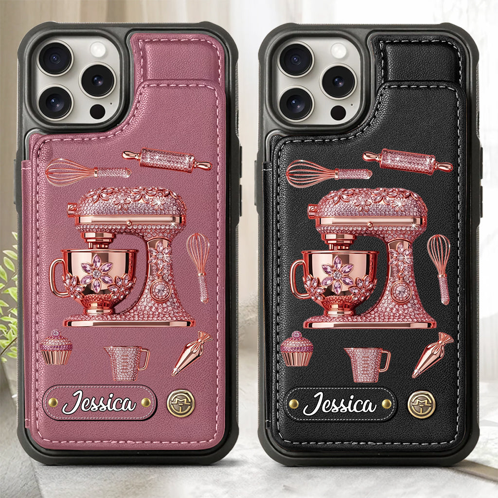 Passionné(e) de pâtisserie - Étui portefeuille personnalisé pour téléphone