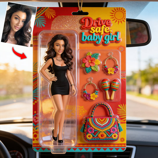 Latina Vibes, Latina Women Gift - Personalized Latina Women Car Ornament