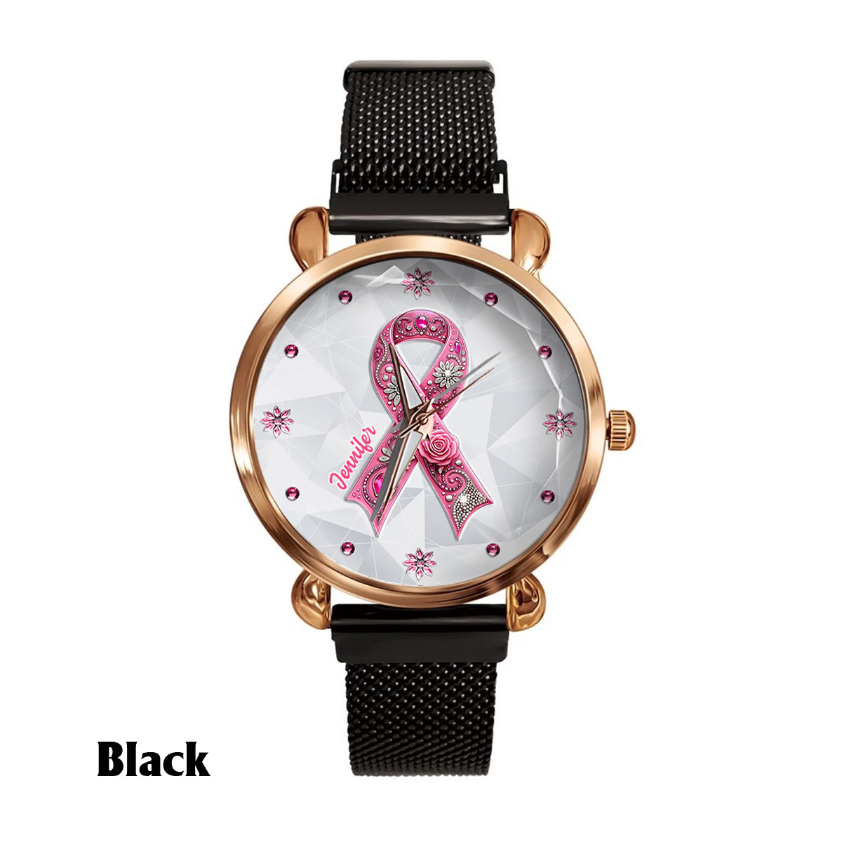 Breast Cancer Awareness - Personalized Breast Cancer Awareness Women Hand Watch