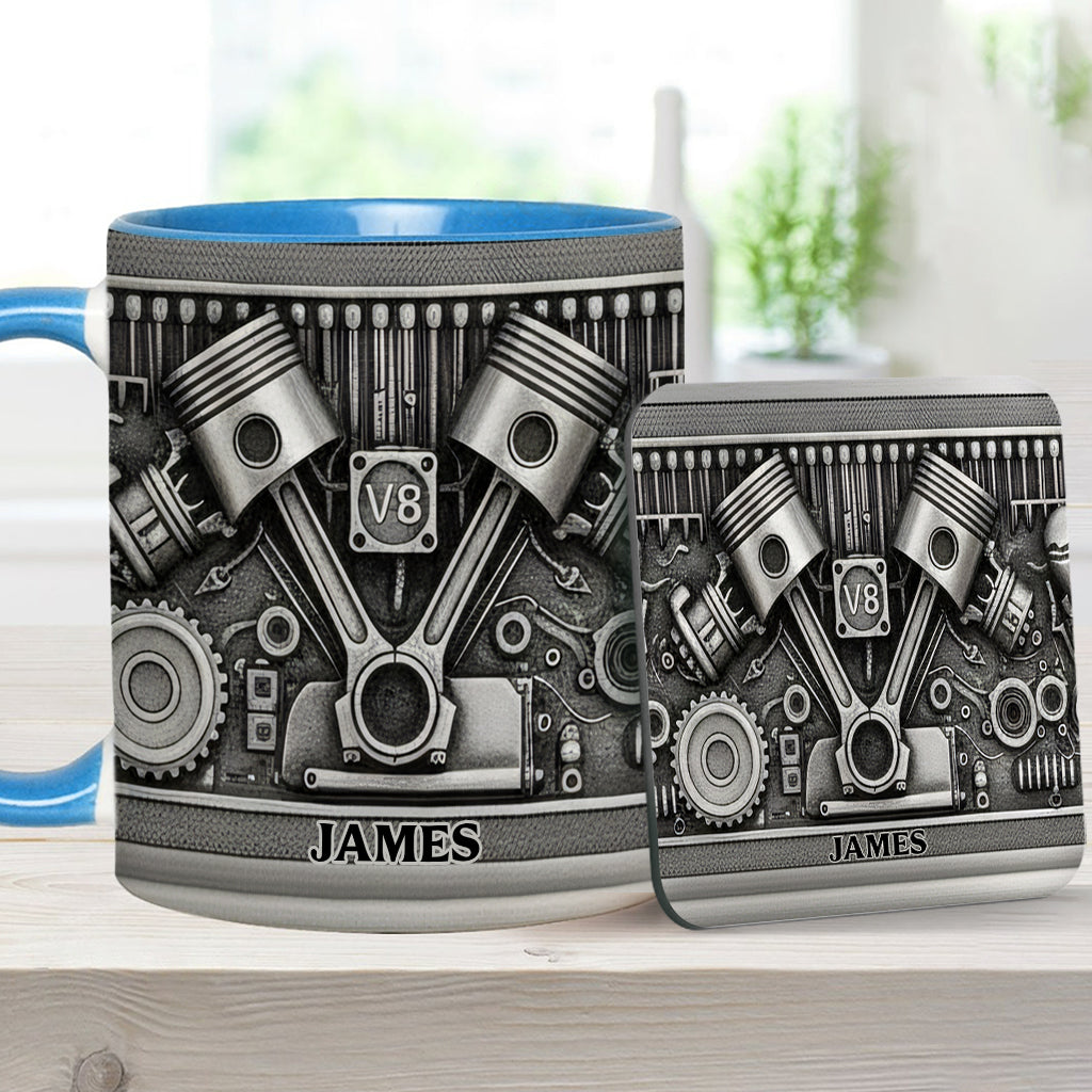 Mechanic Lovers - Personalized Car Lover Accent Mug & Coaster