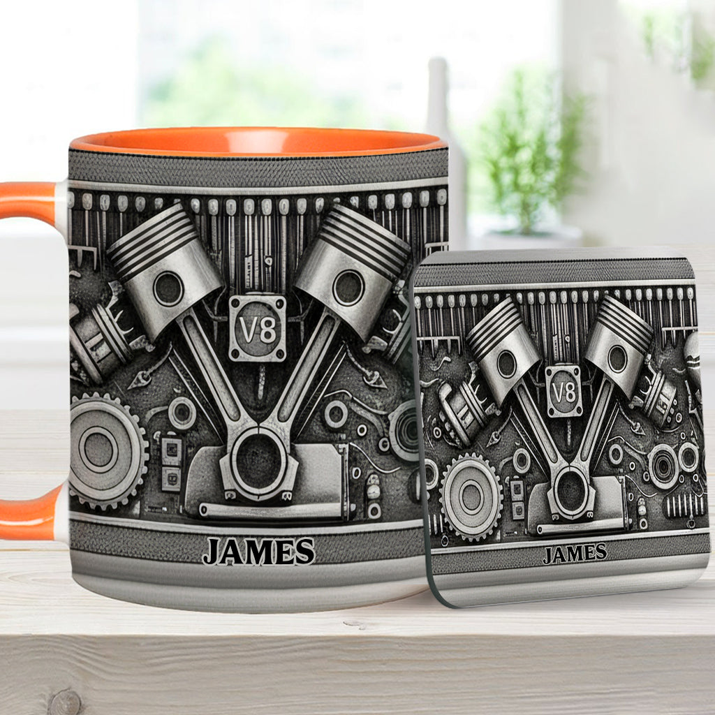 Mechanic Lovers - Personalized Car Lover Accent Mug & Coaster
