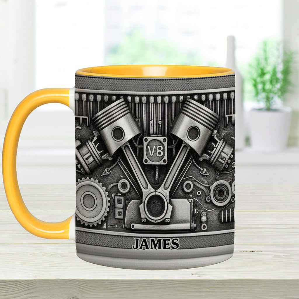 Mechanic Lovers - Personalized Car Lover Accent Mug & Coaster