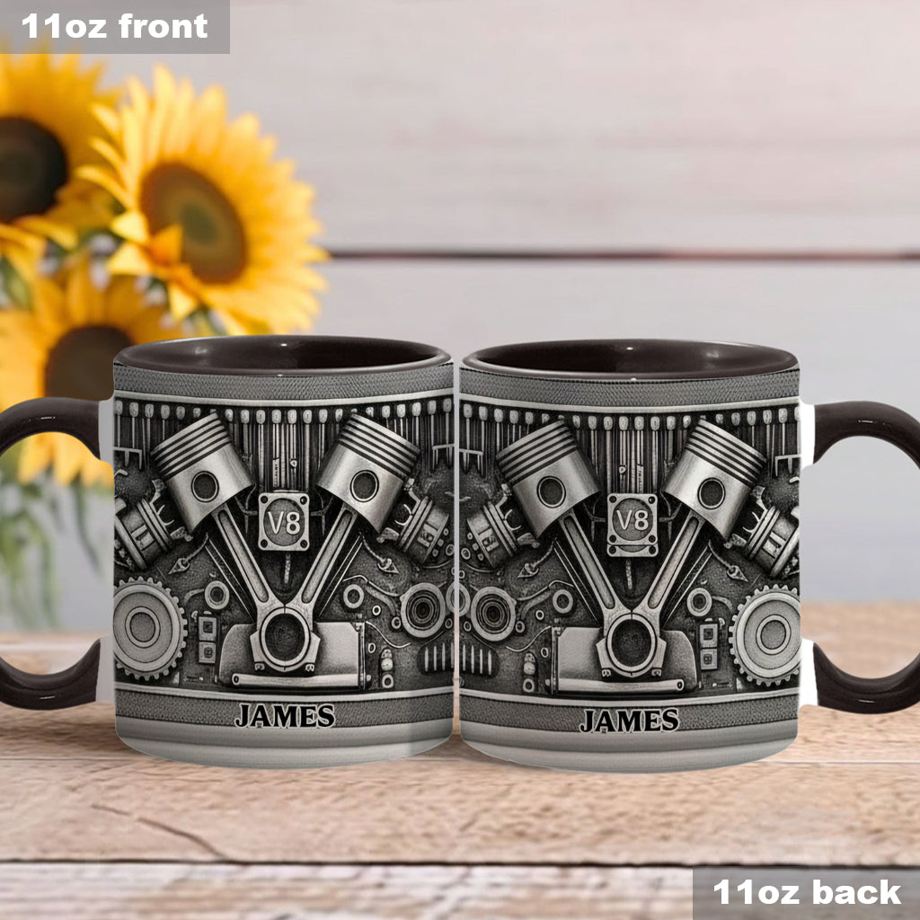 Mechanic Lovers - Personalized Car Lover Accent Mug & Coaster