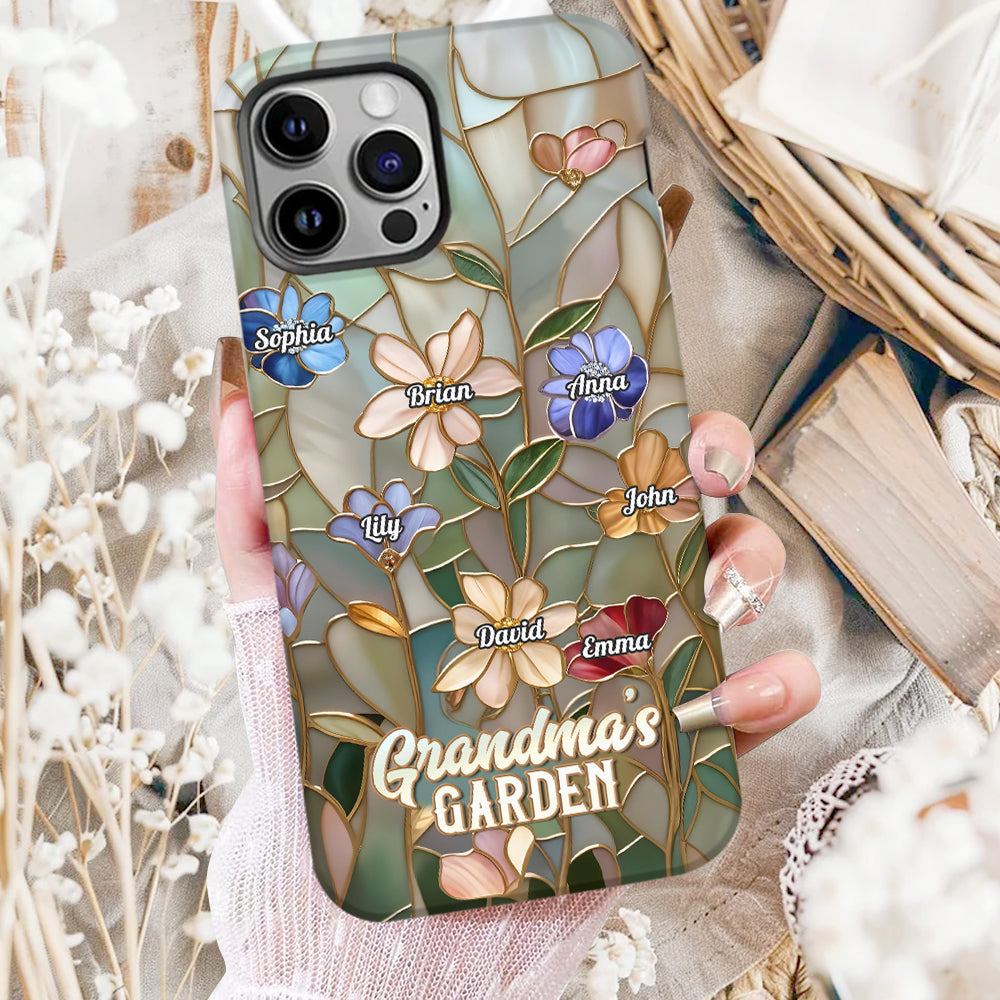 Coque de téléphone personnalisée « Le jardin de grand-mère » avec impression intégrale
