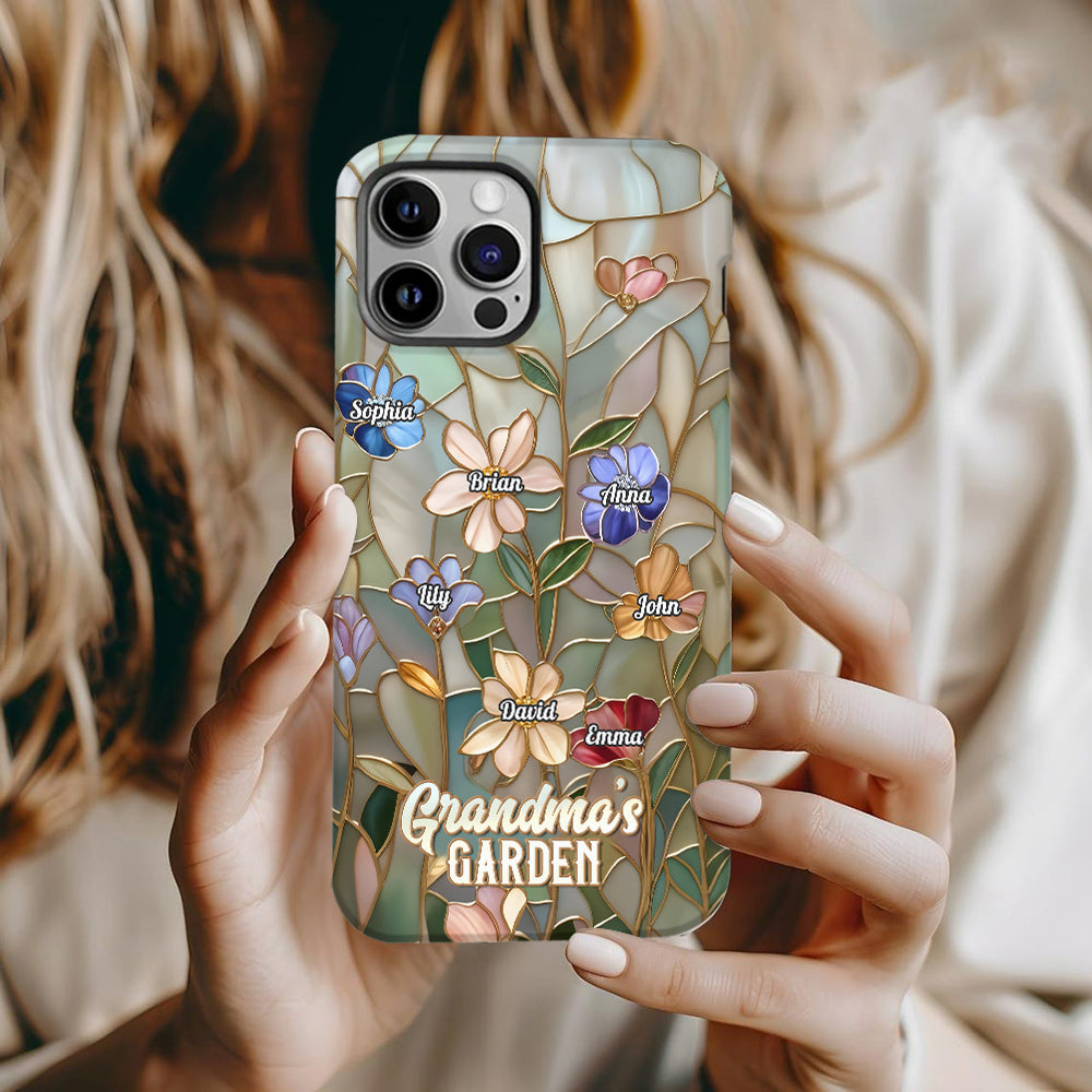 Coque de téléphone personnalisée « Le jardin de grand-mère » avec impression intégrale