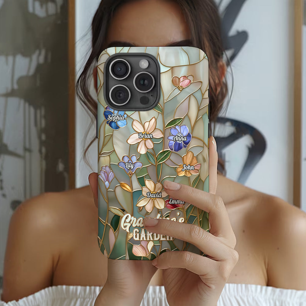 Coque de téléphone personnalisée « Le jardin de grand-mère » avec impression intégrale