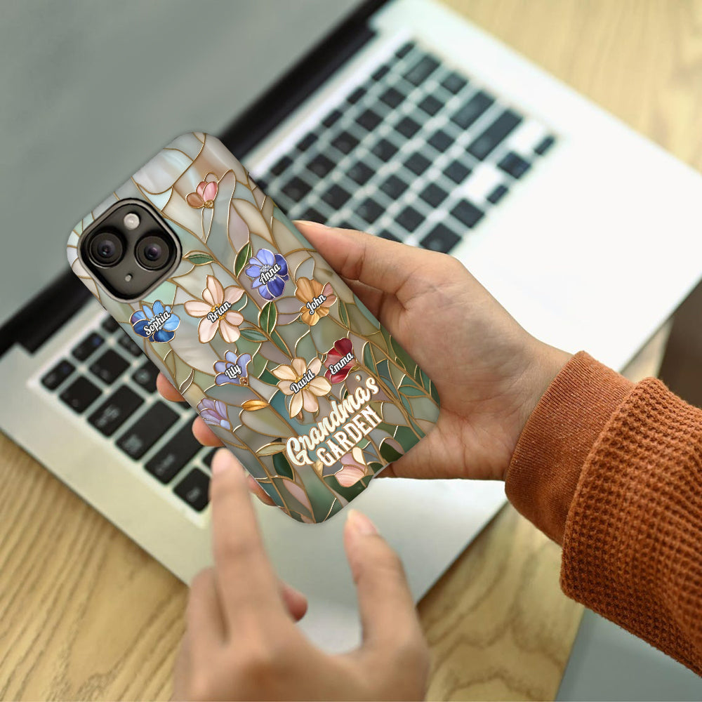 Coque de téléphone personnalisée « Le jardin de grand-mère » avec impression intégrale