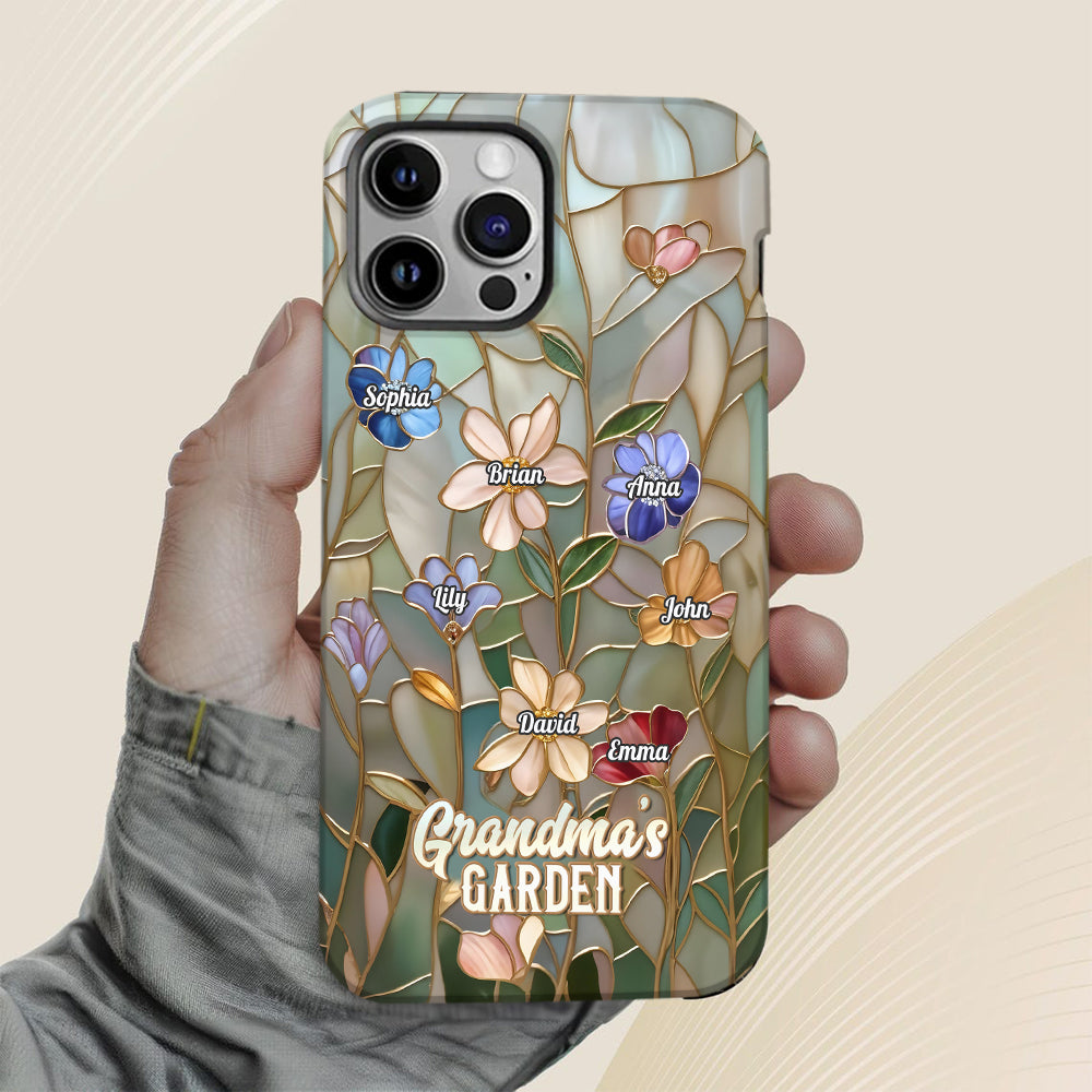 Coque de téléphone personnalisée « Le jardin de grand-mère » avec impression intégrale