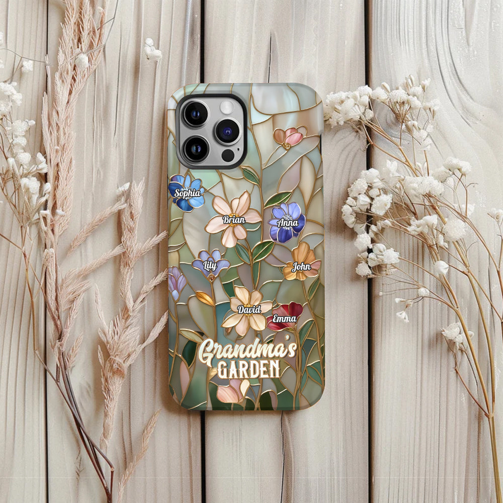 Coque de téléphone personnalisée « Le jardin de grand-mère » avec impression intégrale