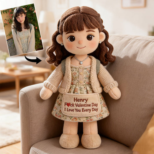 Je t'aime tous les jours - Coussin personnalisé pour couple en fausse fourrure en forme de coussin « Je t'aime tous les jours ».