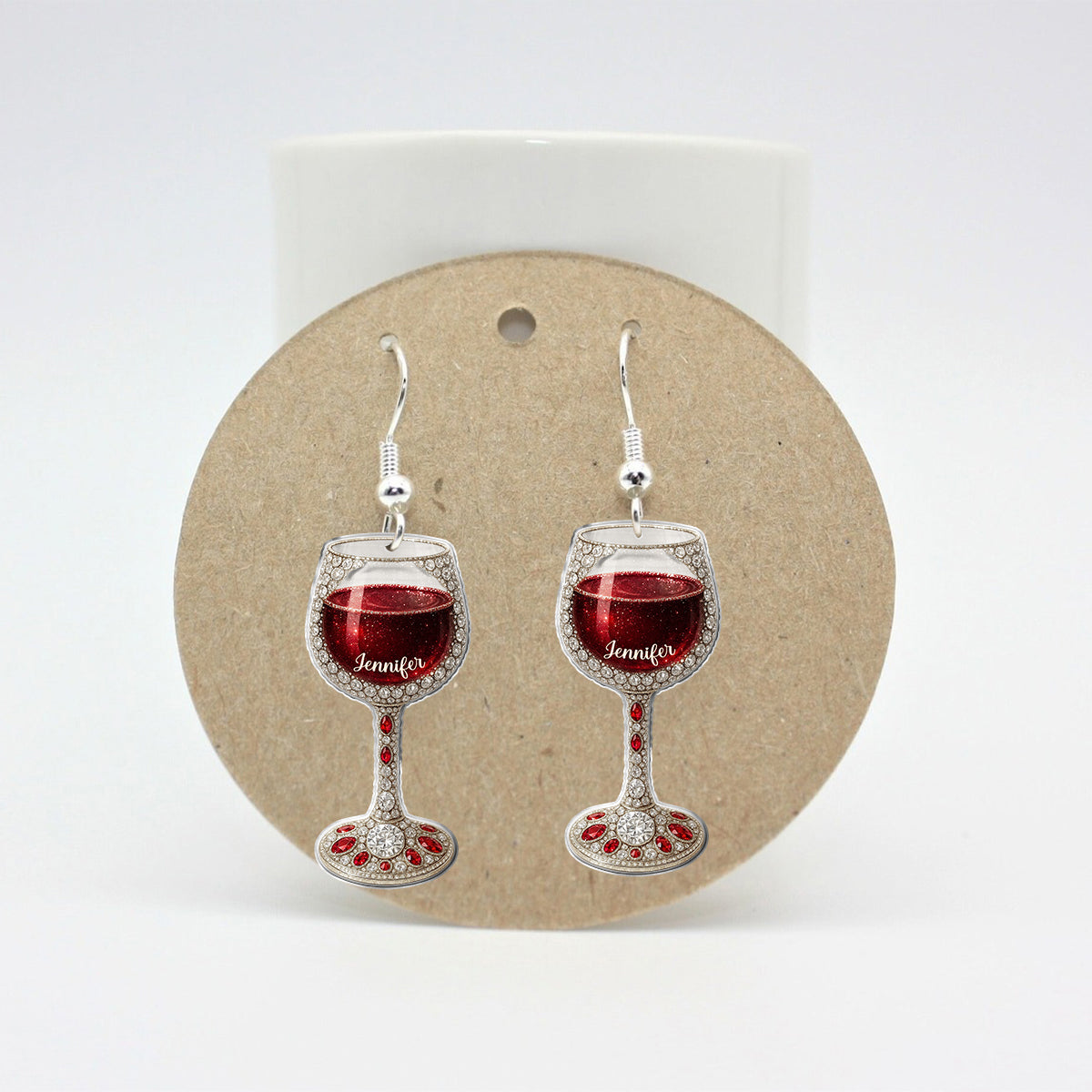 Love Wine - Personalized Wine Earrings