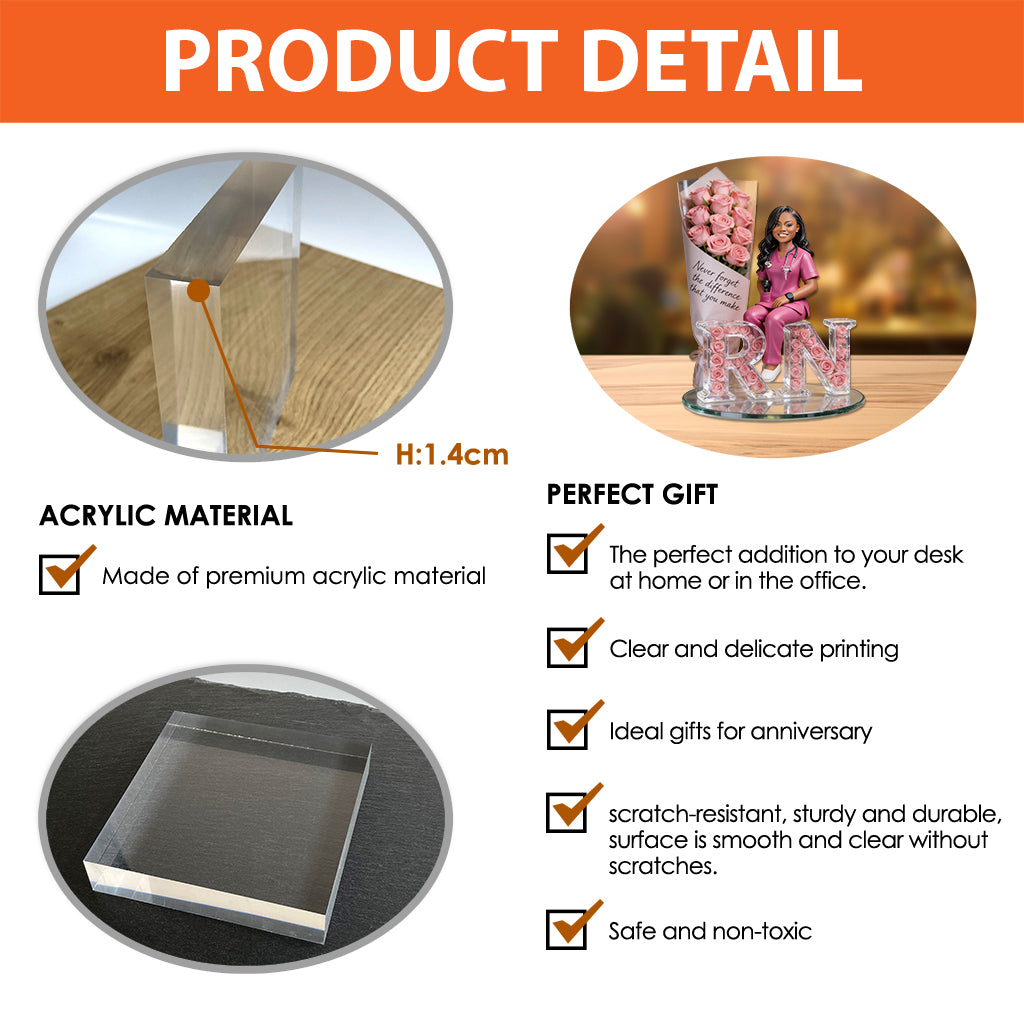 Custom Any Photo - Personalized Nurse Custom Shaped Acrylic Plaque