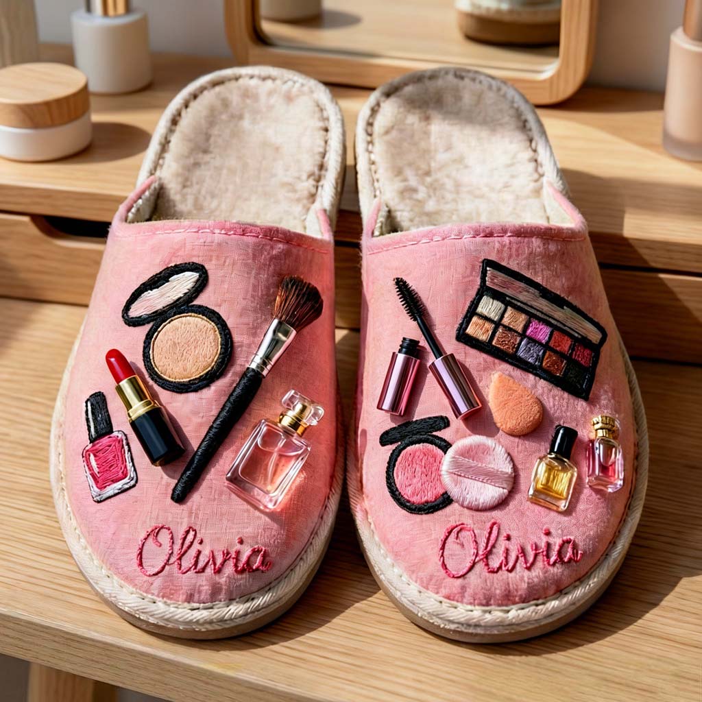 Beauty Routine - Personalized Makeup Slippers