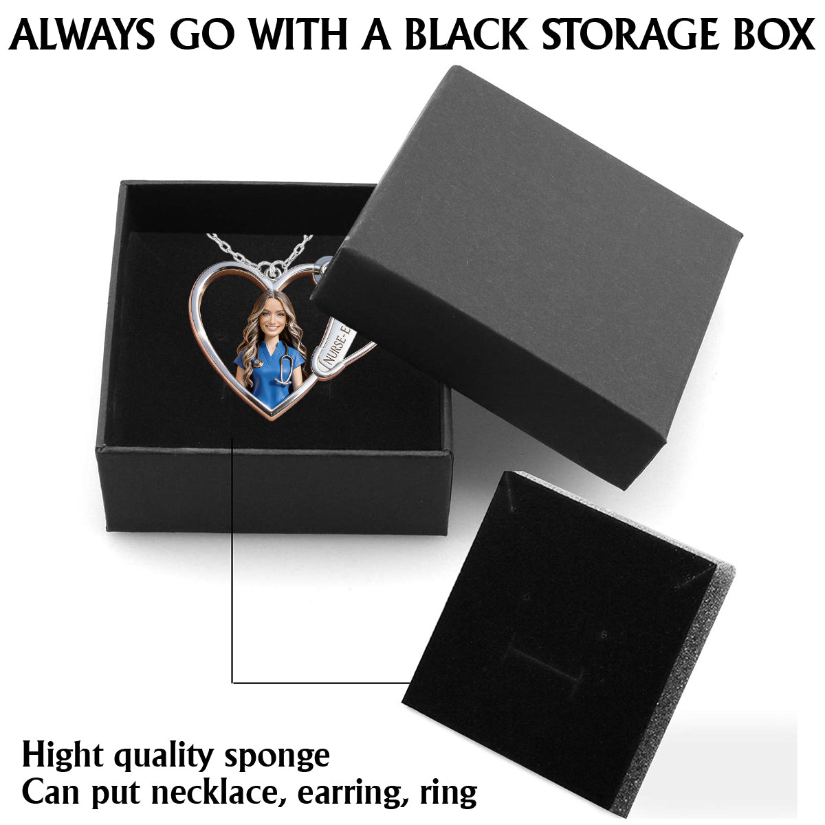 Custom Any Photo Love Nurse Life - Personalized Nurse Shaped Metal Pendant Necklace