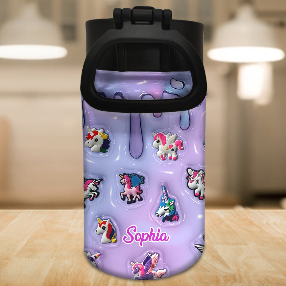 Gourde personnalisée Licorne Amour pour enfant