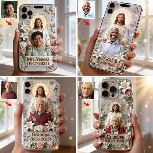 Cadeau commémoratif pour un être cher disparu, Foi en Dieu - Coque de téléphone personnalisée avec impression intégrale