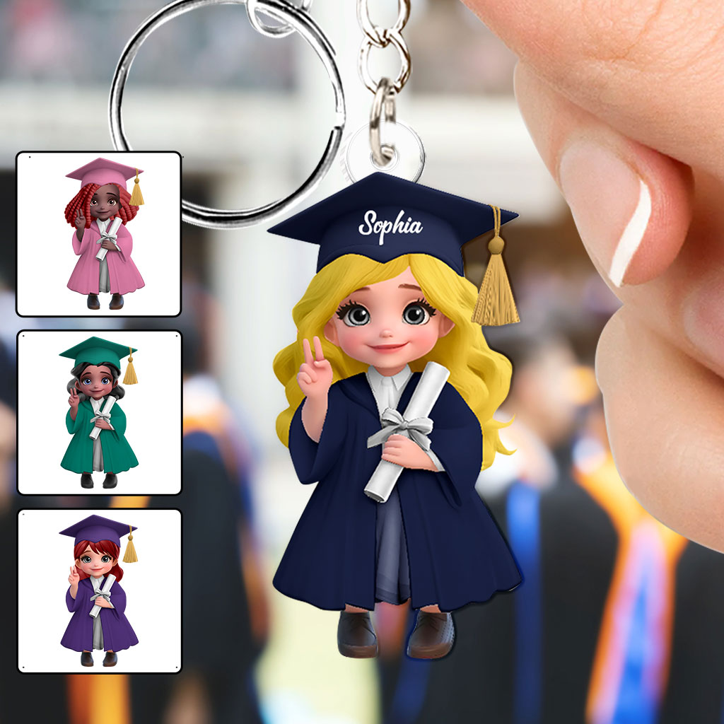 Graduation Class 2025 - Personalized Graduation Custom Shaped Keychain