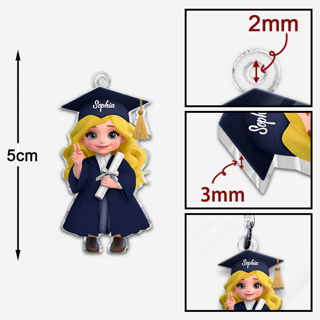 Graduation Class 2025 - Personalized Graduation Custom Shaped Keychain