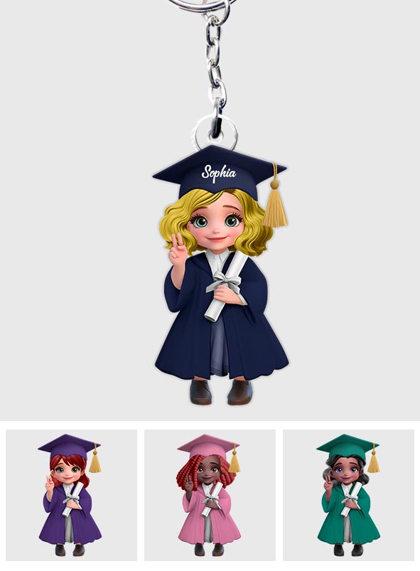 Graduation Class 2025 - Personalized Graduation Custom Shaped Keychain