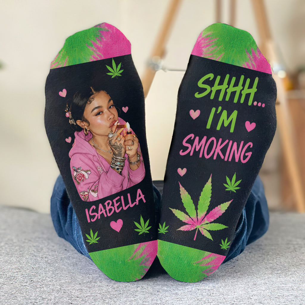 Shhh... I'm High - Personalized Weed Socks
