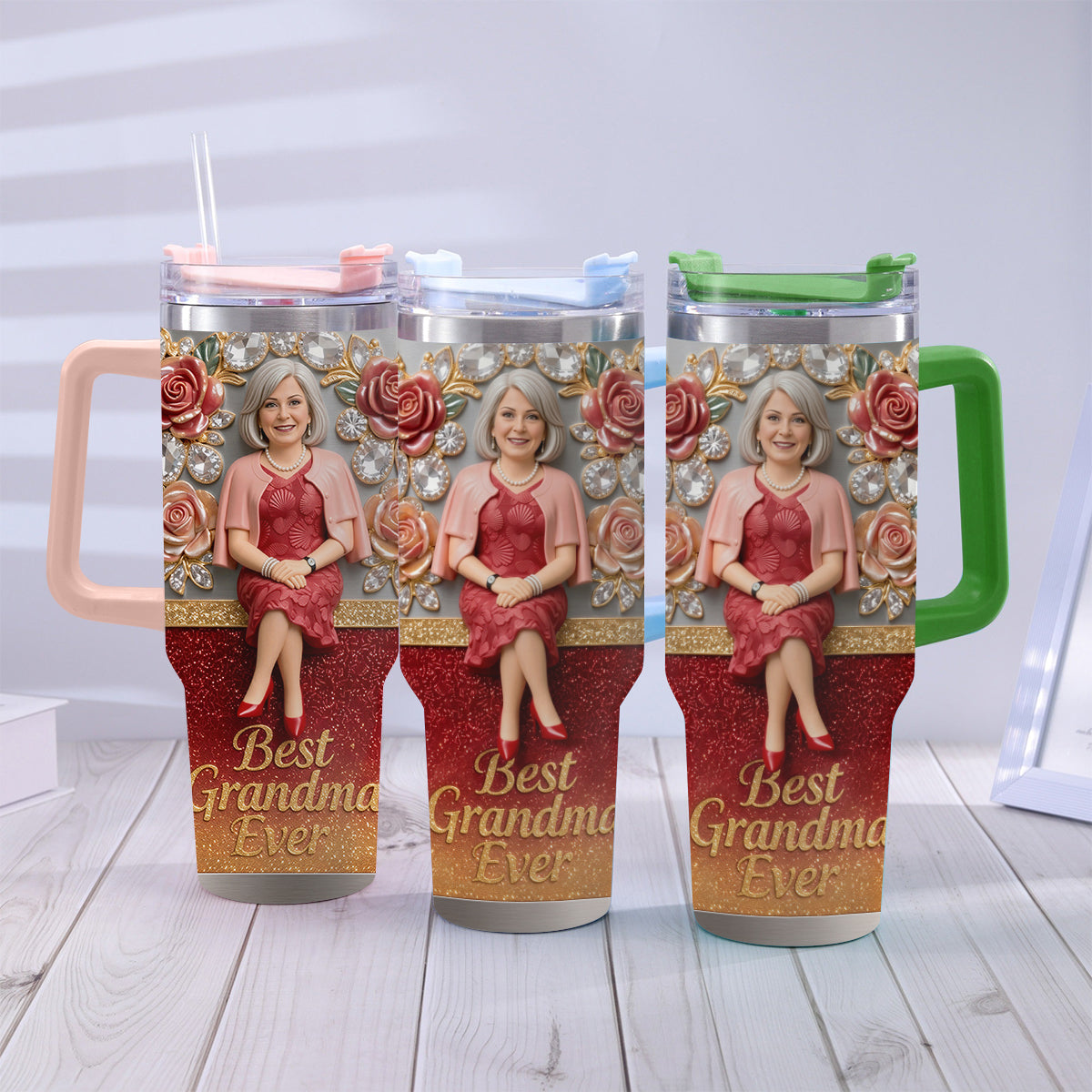 Meilleure Grand-mère, Parfaite pour Maman, Nana - Tasse Personnalisée avec Poignée