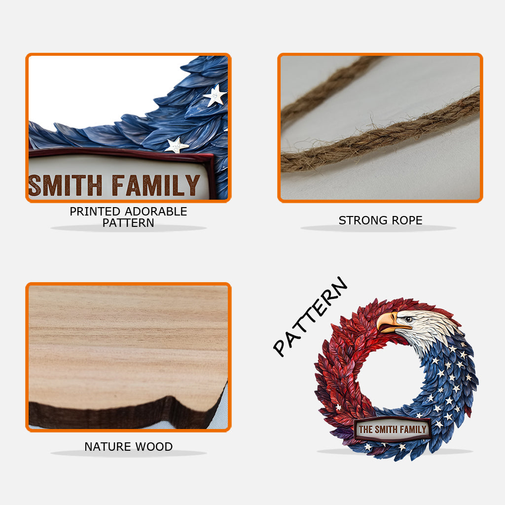 Bonne fête de l'Indépendance ! Panneau en bois personnalisé pour la fête nationale américaine (4 juillet).