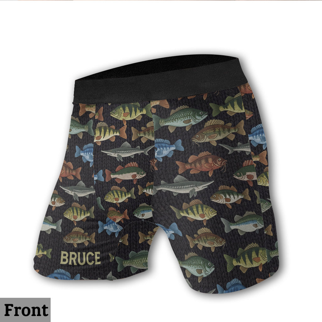 Love Fishing - Personalized Fishing Men’s Boxer Briefs