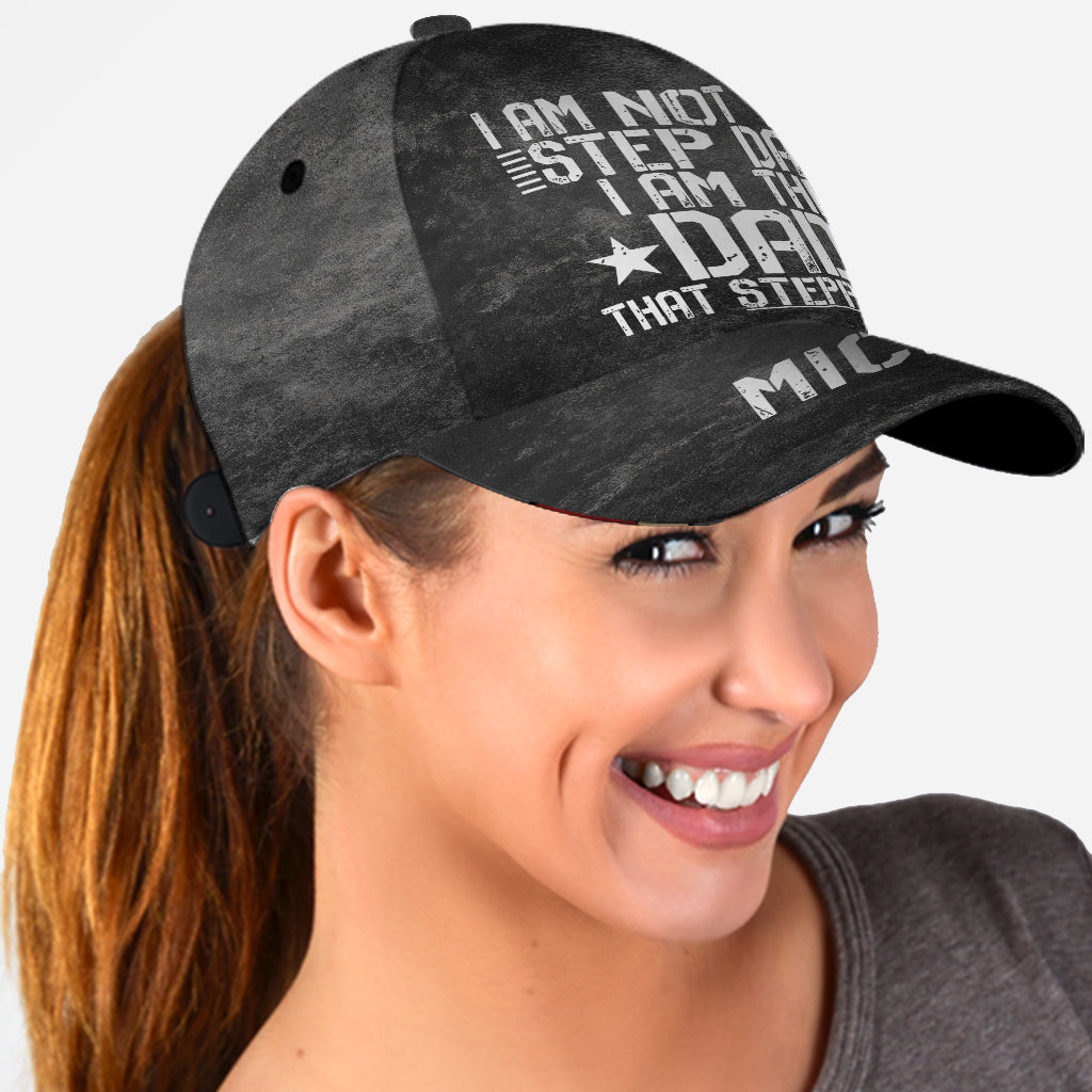 The Step Up Dad - Personalized Father Classic Cap