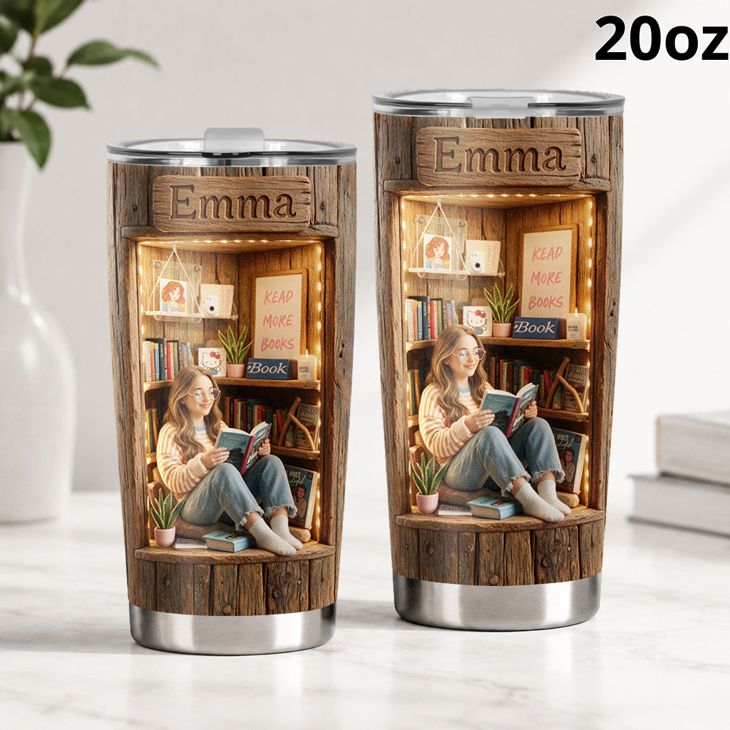 Just A Girl Who Loves Books - Personalized Book Tumbler