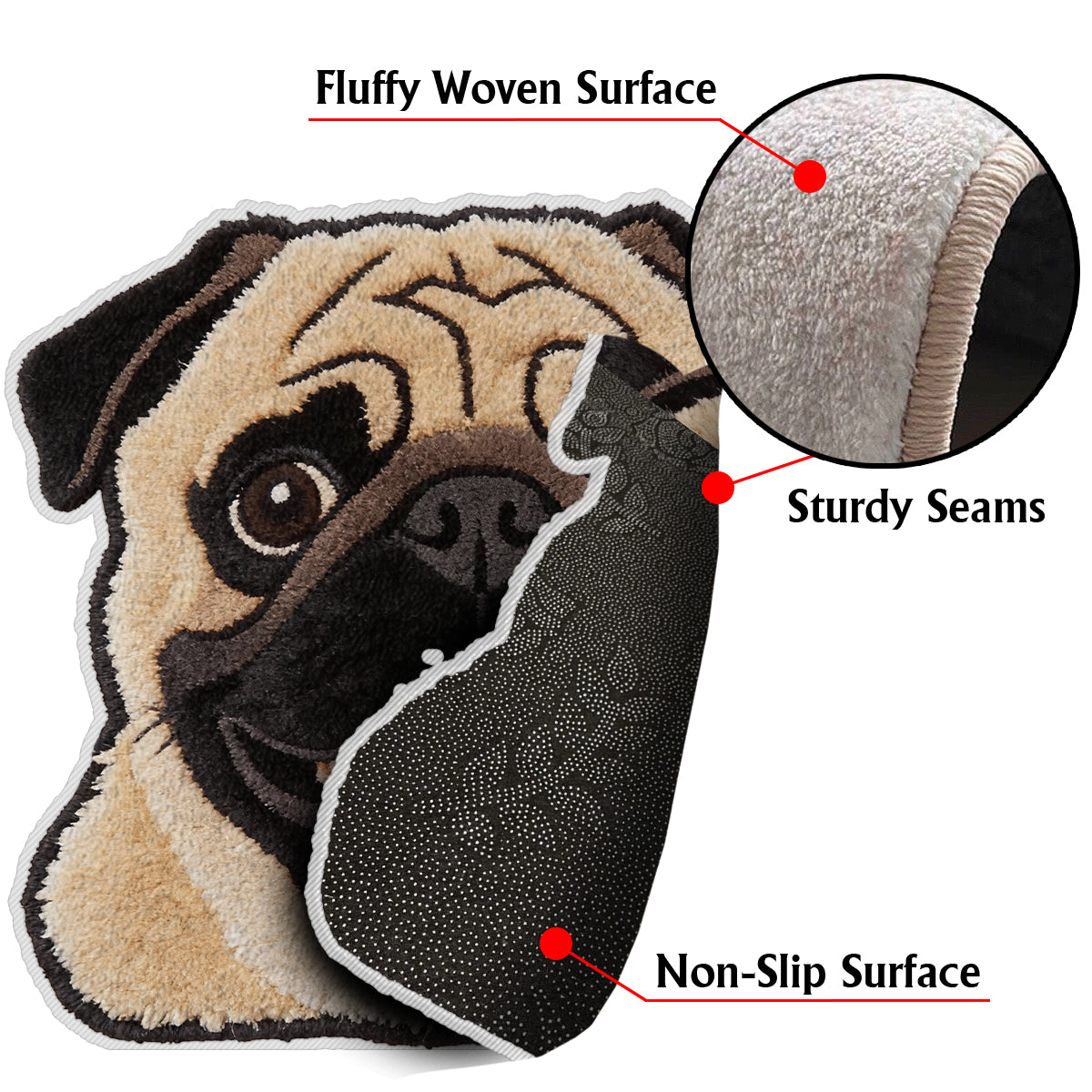 Tapis personnalisé pour chien antidérapant à partir de n'importe quelle photo