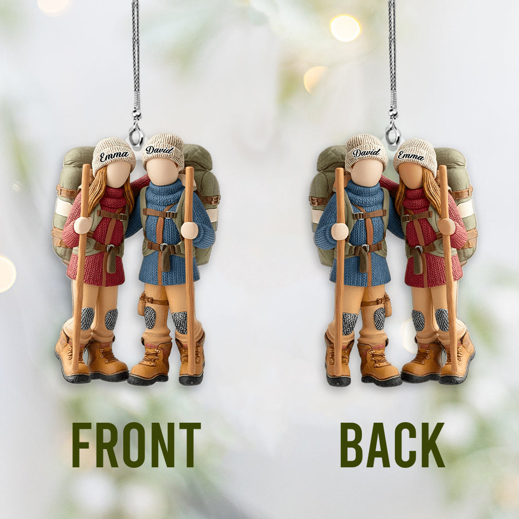Hiking Partners For Life - Personalized Hiking Transparent Car Ornament