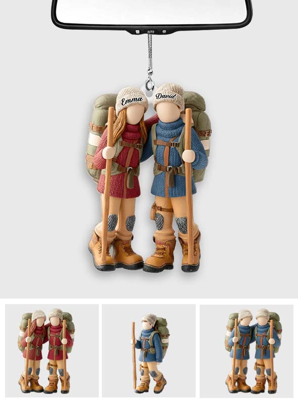 Hiking Partners For Life - Personalized Hiking Transparent Car Ornament