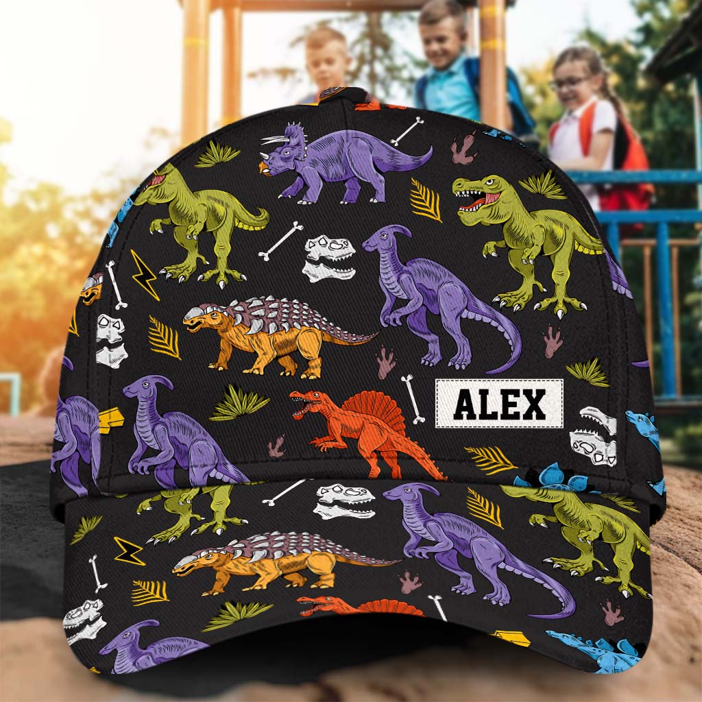 Children's Dinosaur Design - Personalized Kid Classic Cap