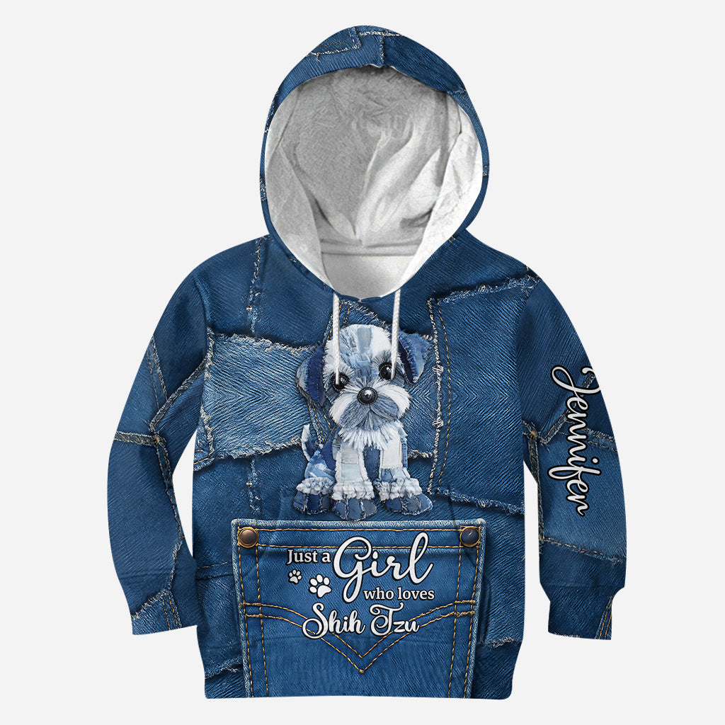 J'adore les Shih Tzu ! Sweat à capuche et leggings personnalisés pour chien.