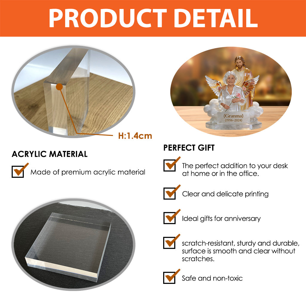 Memorial Gift For Lost Of Loved Ones - Personalized Memorial Custom Shaped Acrylic Plaque