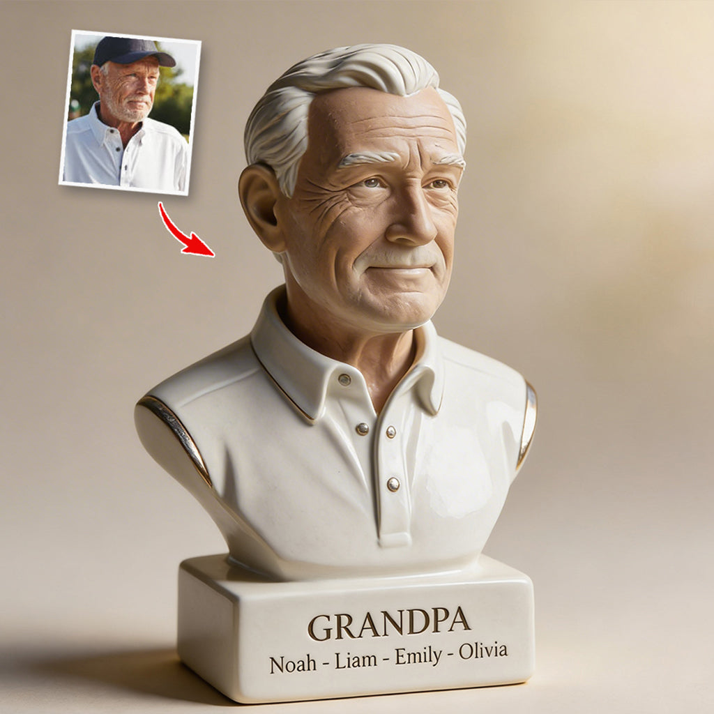 Papa Nana Father Mother Statue - Personalized Father Custom Shaped Acrylic Plaque