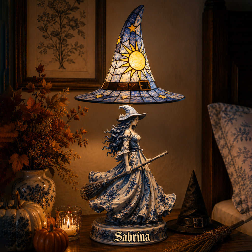 Toile De Jouy Beautiful Witch - Personalized Witch Acrylic LED Night Light