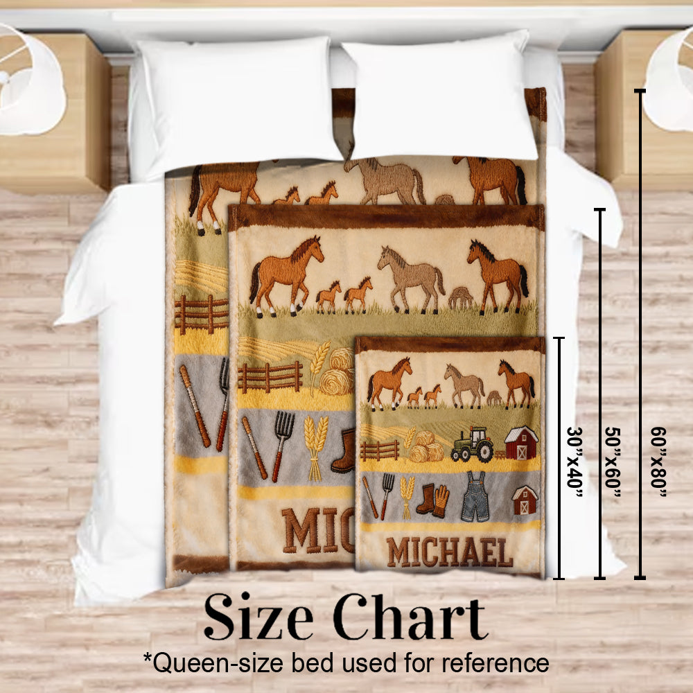 La vie à la ferme - Couverture de fermier personnalisée