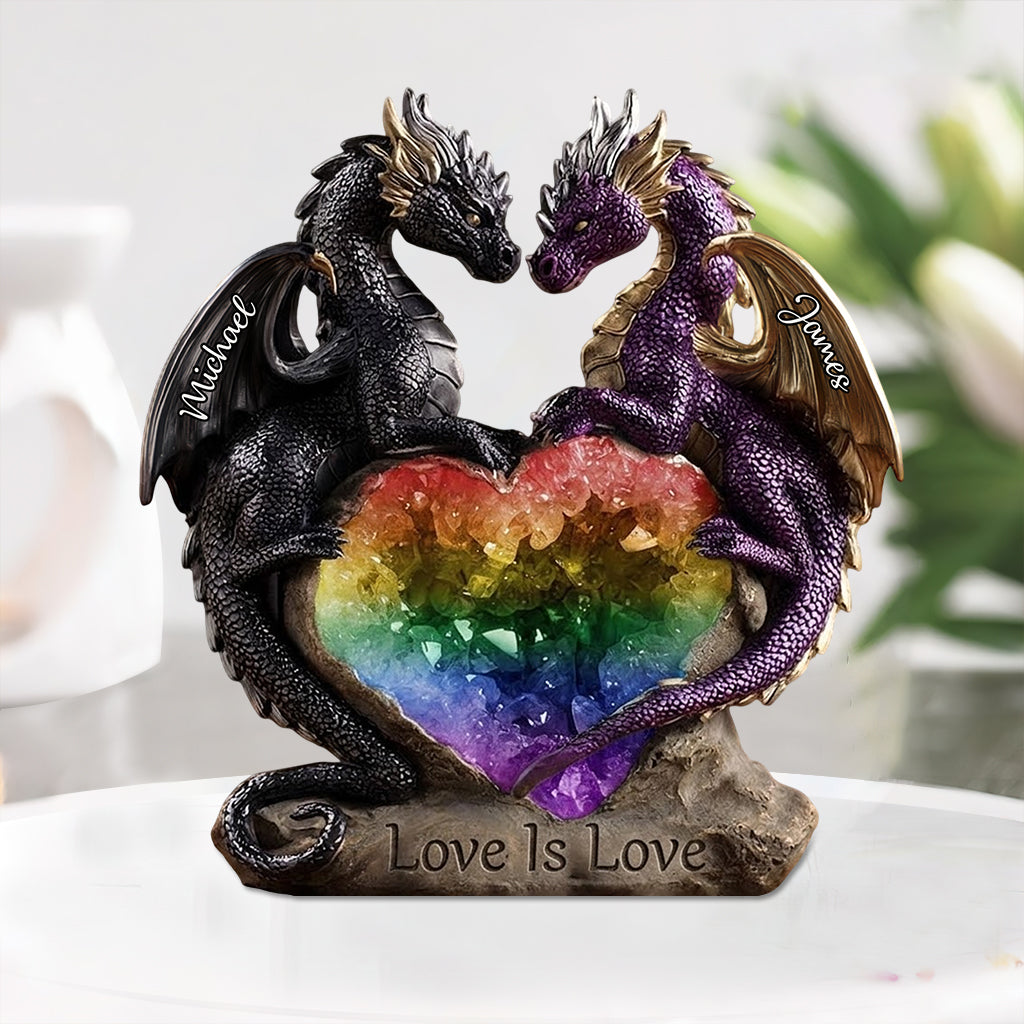 L'amour est l'amour - Plaque acrylique personnalisée de soutien LGBT