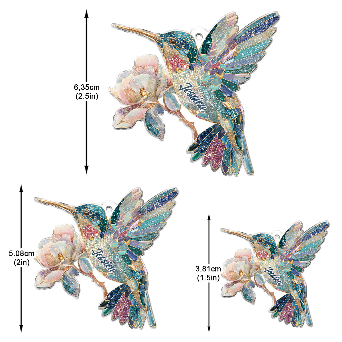 Love Hummingbird - Personalized Hummingbird Earrings