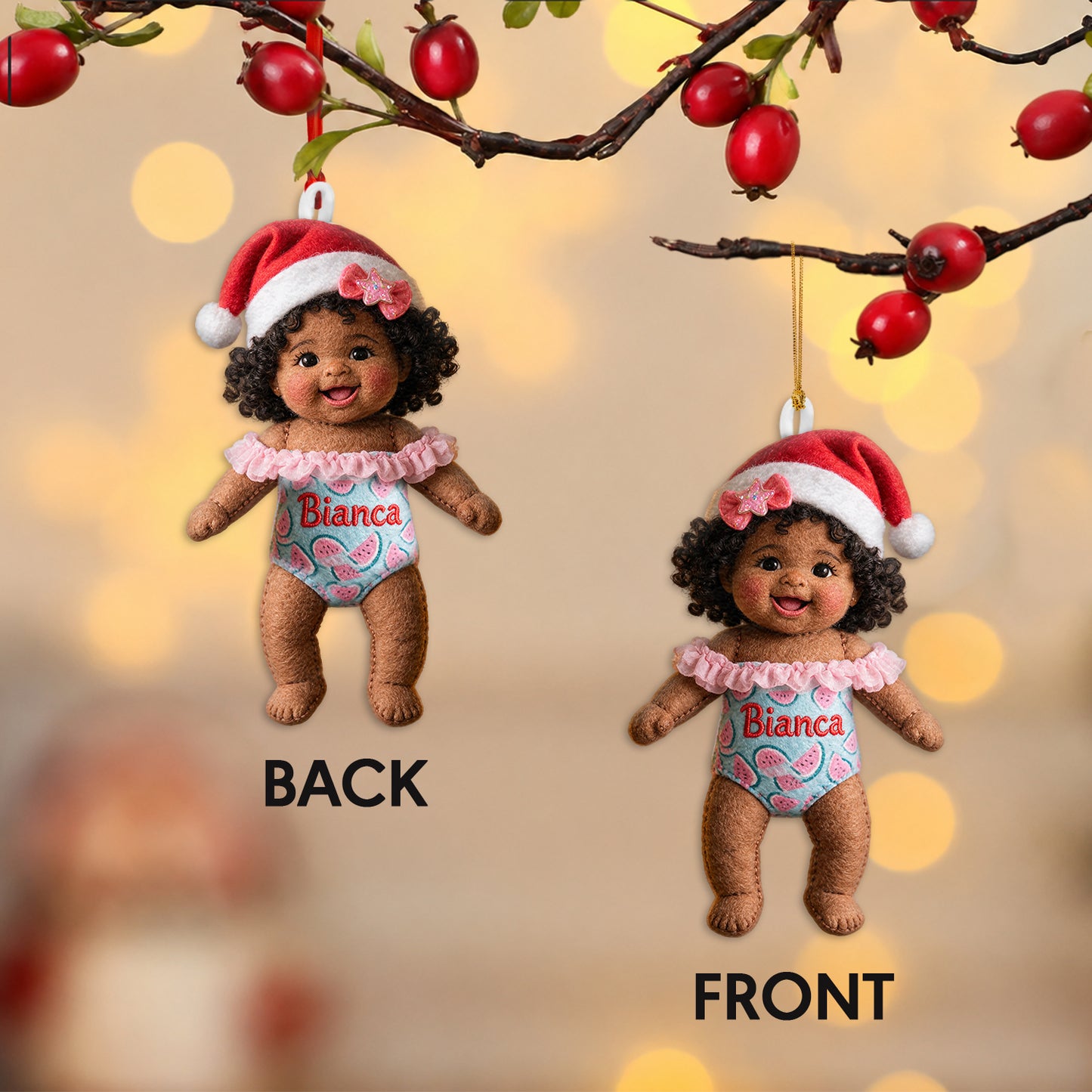 Little Christmas - Personalized Kid Plush Ornament