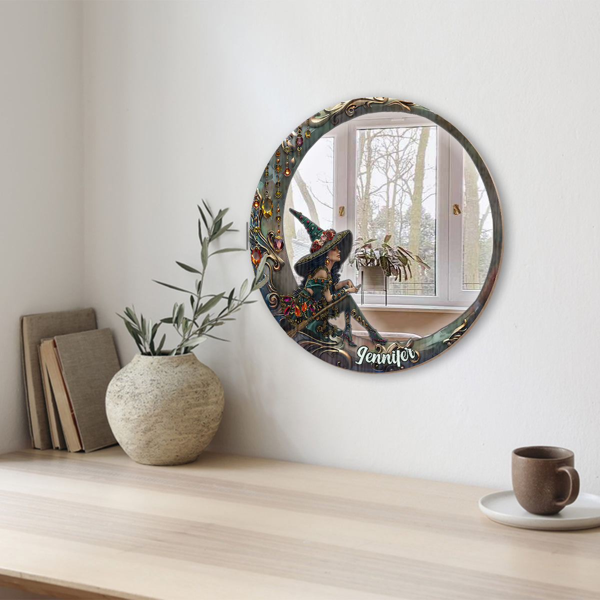 Belle Sorcière - Miroir mural personnalisé Sorcière